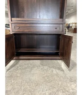 Alexis Bookcase with Bottom Doors, Hickory, FC-230 Onyx QUICK SHIP