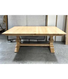 Jessica Double Pedestal Dining Table, Brown Maple, D22N11322 Granola QUICK SHIP