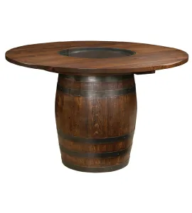 Deluxe Whiskey Barrel Pub Table