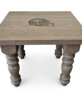 Farmhouse End Table - Eagles Helmet Engraved - QUICK SHIP - 30% Off or Best Offer