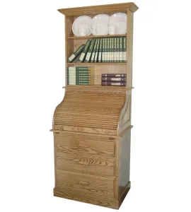 Traditional 30" Full Pedestal Roll Top Desk