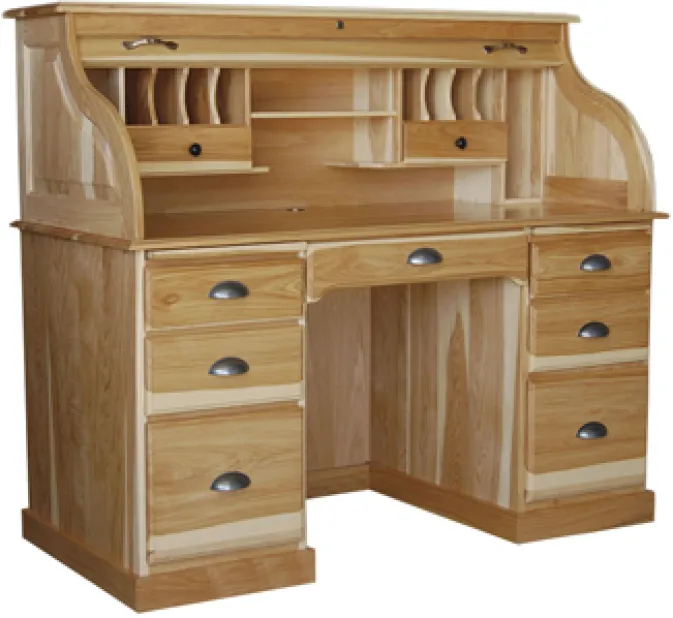 Traditional 56" Rolltop Desk with Flat Sides