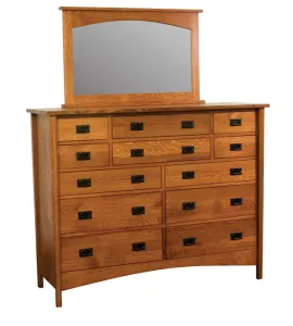 Arts &amp; Crafts Mission 12 Drawer Dresser