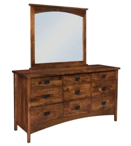 Arts &amp; Crafts Mission 9 Drawer Dresser