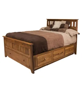 Berwick Slat Panel Bed with Storage &amp; Footboard Slideout