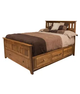 Berwick Slat Panel Bed with Storage &amp; Footboard Slideout