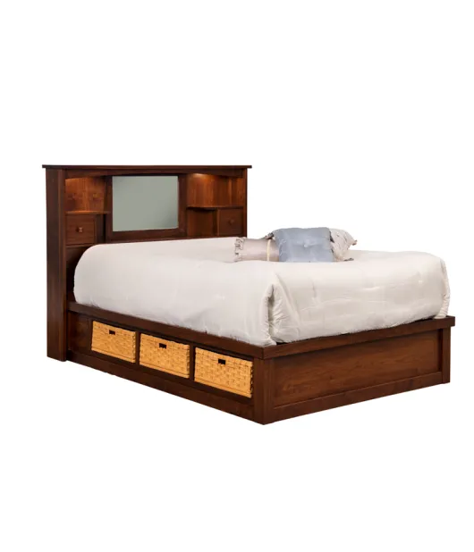 Mission Captains Bed with Baskets