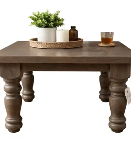 Farmhouse End Table - Eagle Flag Engraved - QUICK SHIP - 30% Off or Best Offer