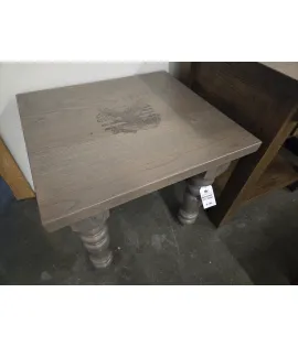 Farmhouse End Table - Eagle Flag Engraved - QUICK SHIP