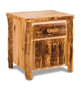 Fireside Rustic 1 Drawer 2 Door Night Stand