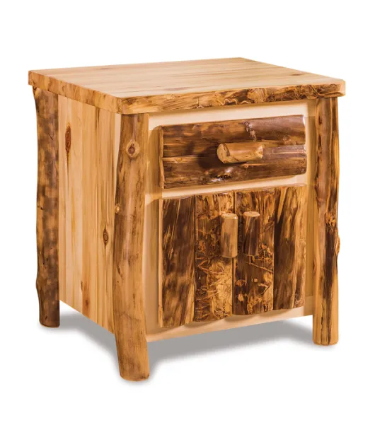 Fireside Rustic 1 Drawer 2 Door Night Stand