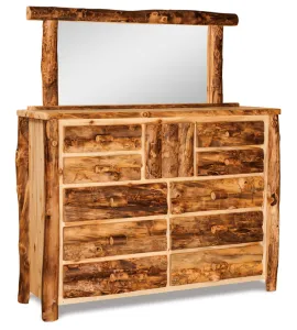 Fireside Rustic 10 Drawer 1 Door Dresser - QUICK SHIP
