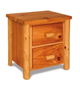 Fireside Rustic 2 Drawer Night Stand - QUICK SHIP