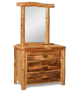 Fireside Rustic 3 Drawer Dresser with Mirror