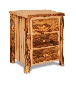 Fireside Rustic 3 Drawer Night Stand - QUICK SHIP