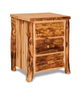 Fireside Rustic 3 Drawer Night Stand - QUICK SHIP