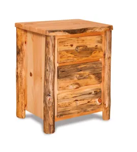 Fireside Rustic 3 Drawer Night Stand - QUICK SHIP