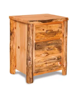 Fireside Rustic 3 Drawer Night Stand - QUICK SHIP