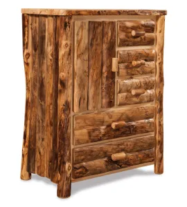 Fireside Rustic 5 Drawer 1 Door Armoire