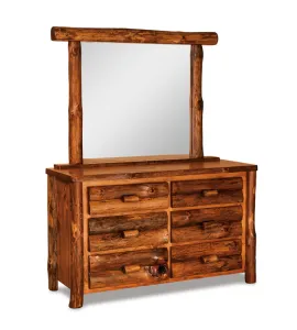 Fireside Rustic 55" 6 Drawer Dresser