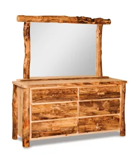 Fireside Rustic 65&quot; 6 Drawer Dresser - QUICK SHIP