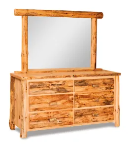 Fireside Rustic 65" 6 Drawer Dresser - QUICK SHIP