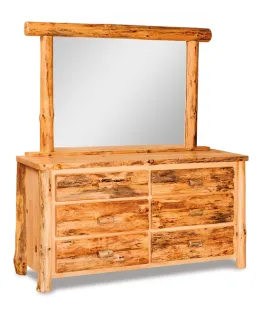 Fireside Rustic 65&quot; 6 Drawer Dresser - QUICK SHIP