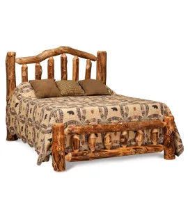 Fireside Rustic Bed with Low Footboard