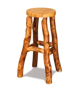 Fireside Rustic 13" Round Bar Stool