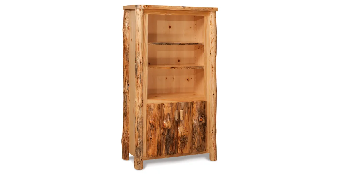 Fireside Rustic Bookcase with Doors