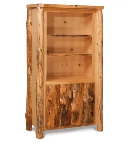 Fireside Rustic Bookcase with Doors