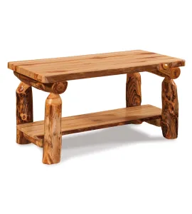 Fireside Rustic Coffee Table with Shelf
