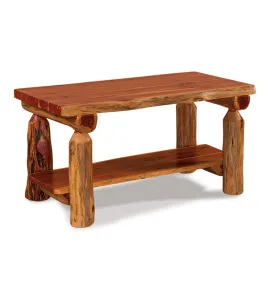 Fireside Rustic Coffee Table with Shelf