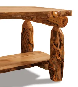 Fireside Rustic Coffee Table with Shelf