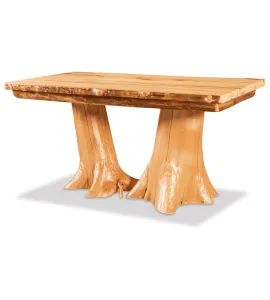 Fireside Rustic Double Stump Legged Table