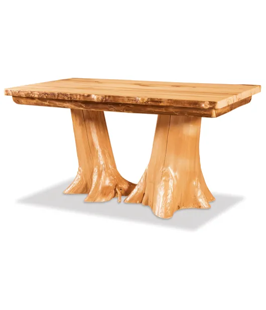 Fireside Rustic Double Stump Legged Table