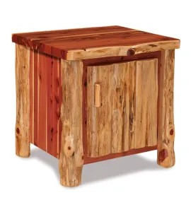 Fireside Rustic End Table with Door