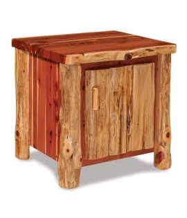 Fireside Rustic End Table with Door