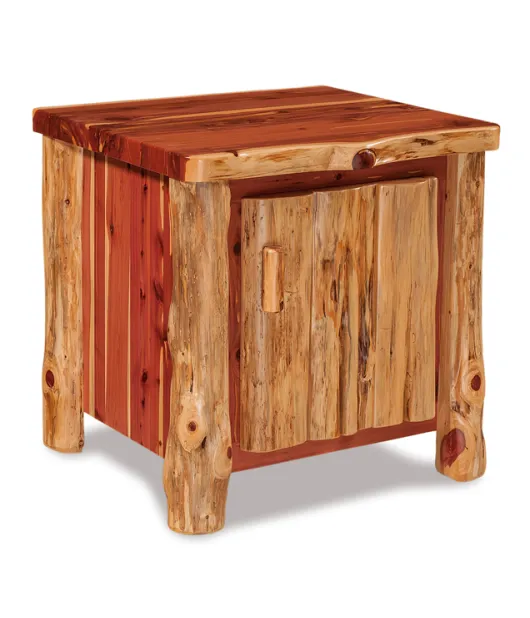 Fireside Rustic End Table with Door