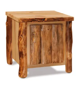 Fireside Rustic End Table with Door