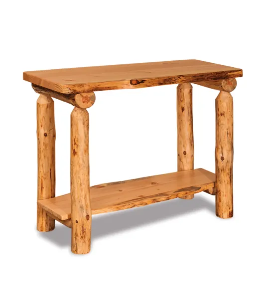 Fireside Rustic Flat Sofa Table with Shelf
