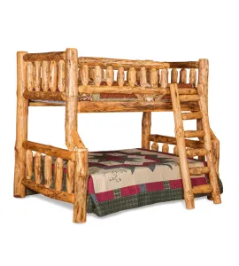 Fireside Rustic Full/Twin Bunk Bed with Opening