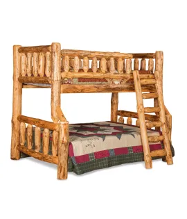 Fireside Rustic Full/Twin Bunk Bed with Opening