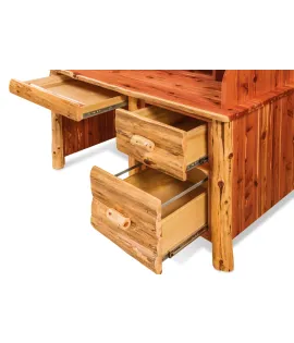 Fireside Rustic Single Pedestal Rolltop Desk