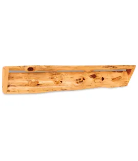 Fireside Rustic Slab Shelf with Pegs