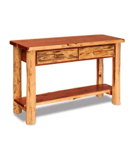 Fireside Rustic Sofa Table with Drawers
