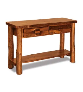 Fireside Rustic Sofa Table with Drawers