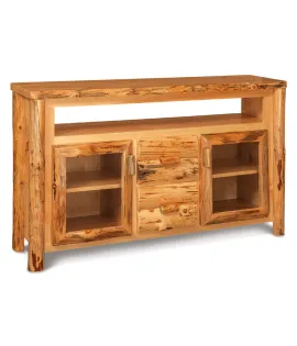 Fireside Rustic TV Cabinet with Opening and Drawers