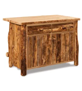 Fireside Rustic Kitchen Cabinet Island