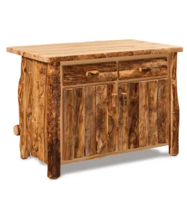 Fireside Rustic Kitchen Cabinet Island